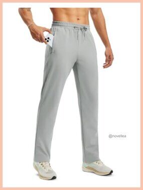 Mens Fleece Lined Tall Sweatpants 32-38 Inseam Athletic Jogger